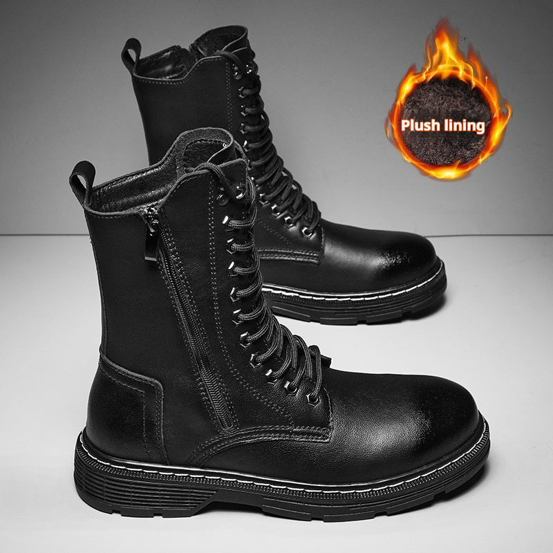 Autumn And Winter Plus Size Men's Long High-top Martin Boots  Footwear  