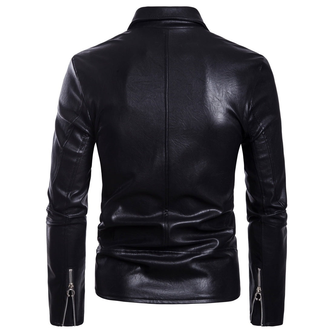 Men's Motorcycle Multi Zip Leather Coat  Leather Jacket 99.71 