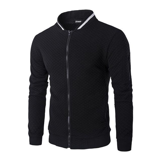 Zipper Design Mens Jacket  Leather Jacket 88.23 black-XXL