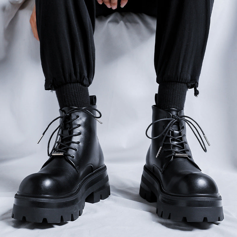Black Working Wear Motorcycle Boots  Footwear  