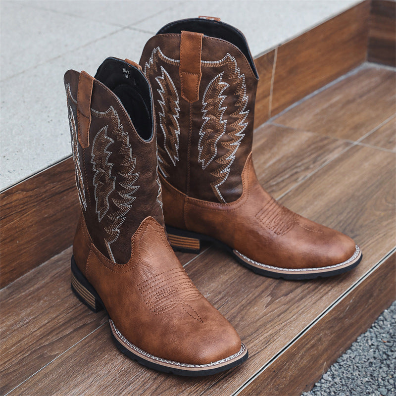 Western Denim Boots Fashion Embroidered  Footwear 85.52 