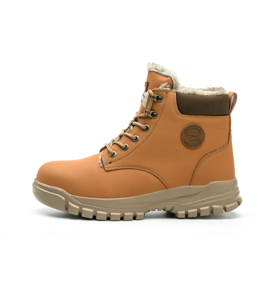 Men's Snow Boots, Steel-toed Boots, Waterproof Winter Warm Fur-lined Shoes  Footwear 70.58 