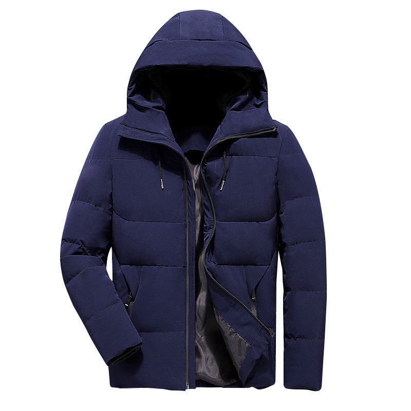Casual Versatile Cotton Coat Men  Leather Jacket 79.00 Dark-Blue-XXXXL