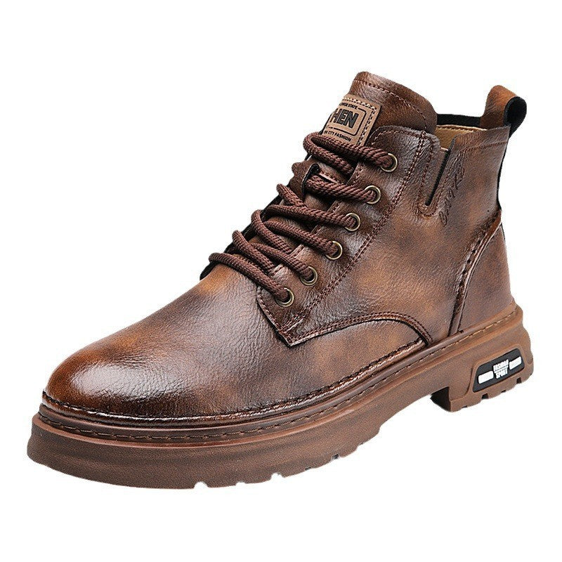 Martin Boots Thick-soled Mid-top Retro Easy Matching Casual  Footwear  