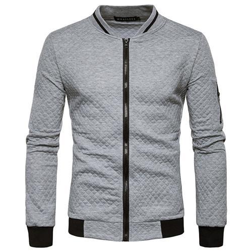 Zipper Design Mens Jacket  Leather Jacket 87.60 light-grey-XXL