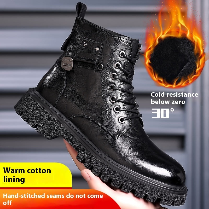 British Style All-matching Work Clothes Ankle Boots Fashion Haulage Motor Leather Boots  Footwear  