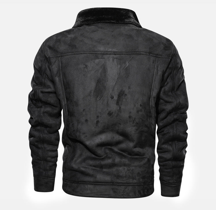 Fur integrated leather clothing  Leather Jacket 107.30 