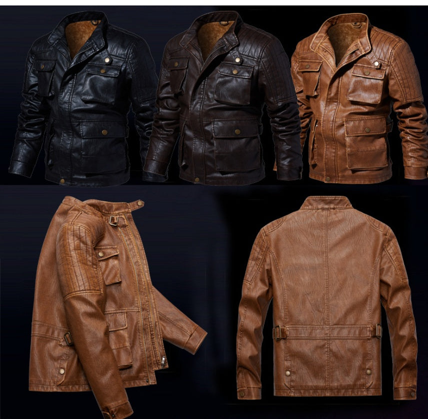 New men's leather clothing  Leather Jacket 184.91 