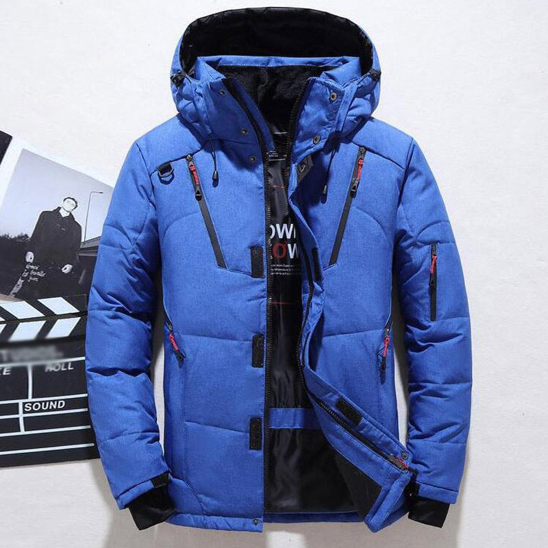 Men's down jacket  Leather Jacket 121.48 Blue-XXL