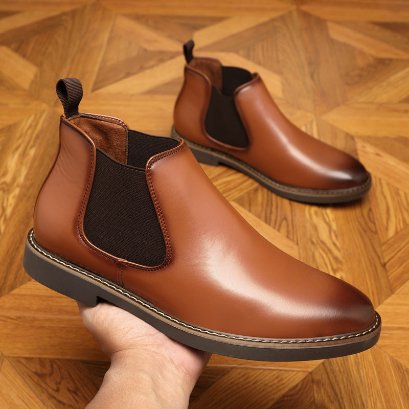 Formal Pointed-toe Leather Boots  Footwear 86.00 Brown-316-47
