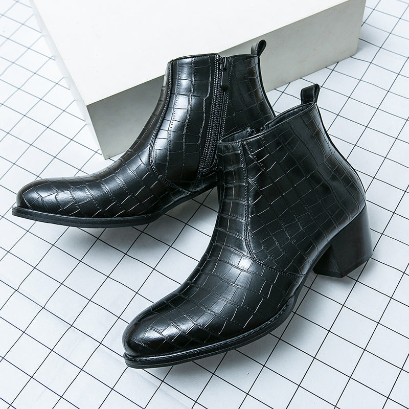 Casual Fashion Leather Boots Trendy British Style  Footwear 68.54 