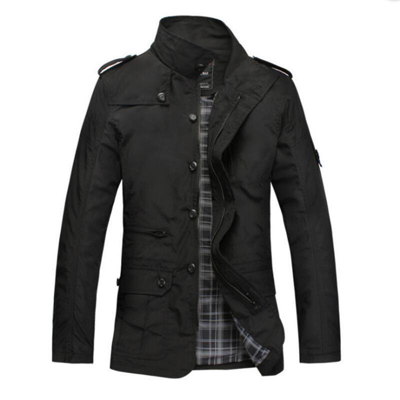 Plus size men's trench coat  Leather Jacket 71.64 
