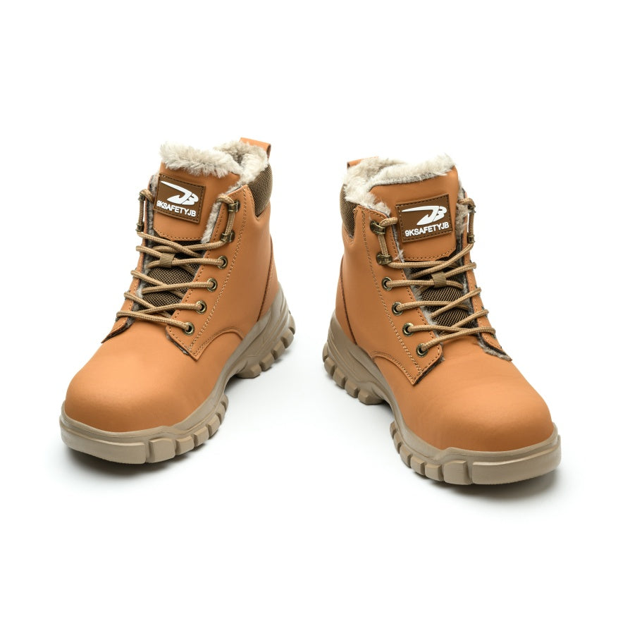 Men's Snow Boots, Steel-toed Boots, Waterproof Winter Warm Fur-lined Shoes  Footwear 70.58 