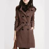 Ladies Jackets Wool Coats  Leather Jacket 76.01 Brown-S