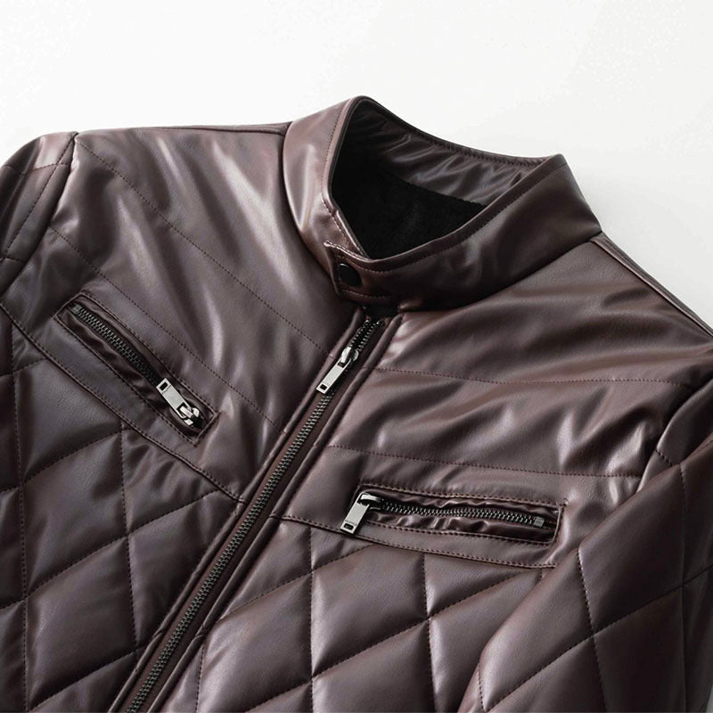 Men's Leather Jackets Thick Casual Men  Leather Jacket 83.46 