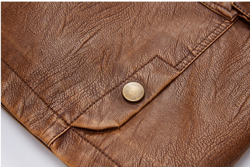 New men's leather clothing  Leather Jacket 184.91 
