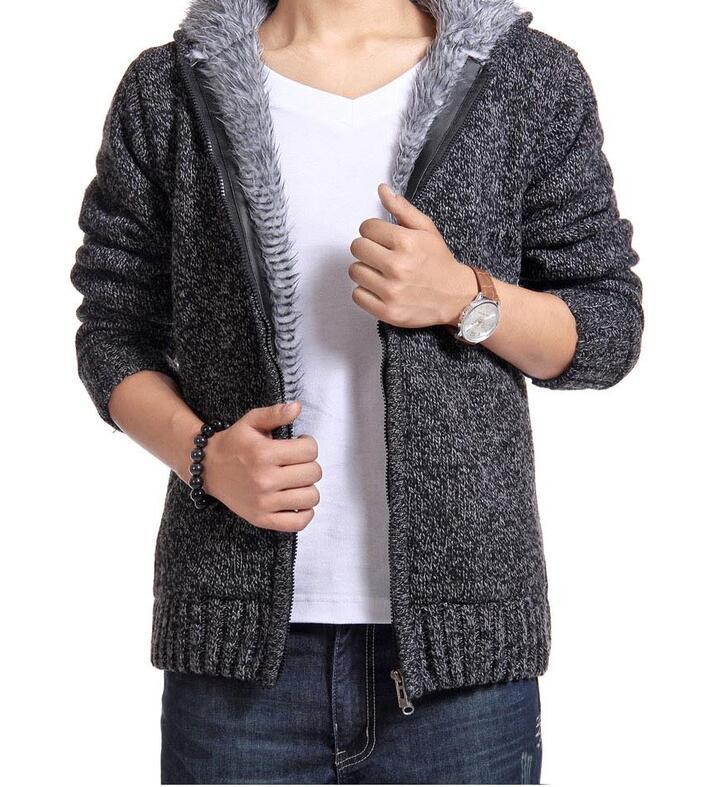 Warm Jackets  Leather Jacket 51.92 Dark-Gray-XXL