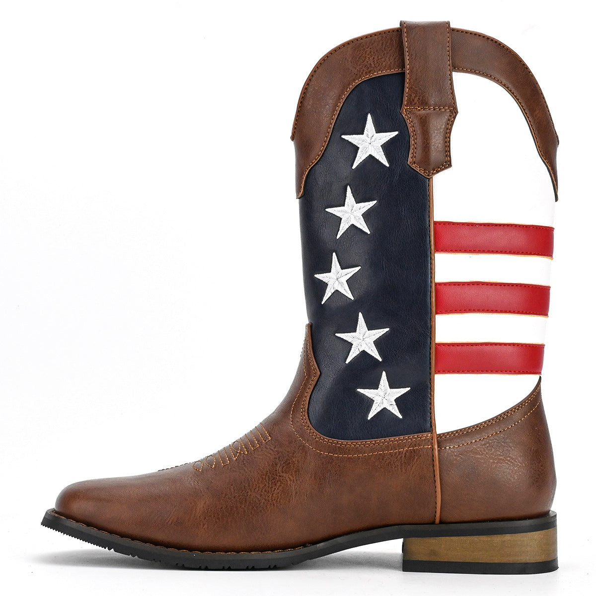 Five-pointed Star Suit Men's Western Cowboy Boot  Footwear 104.21 Dark-Brown-9