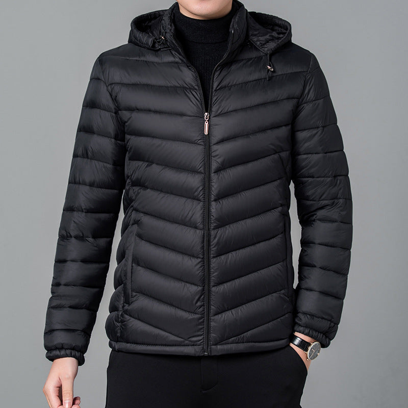 Cotton Coat Thin Silk Cotton Men's Outfit Cotton Jacket Double-sided Wear  Leather Jacket  