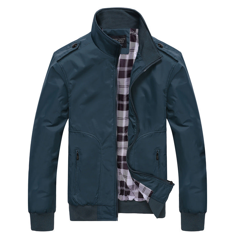 High Quality Autumn Men Fashion Jackets  Leather Jacket 59.00 Green-XXL
