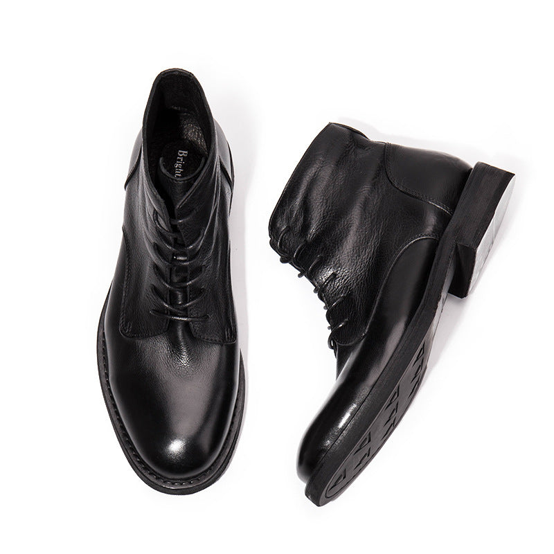 Trendy Workwear Boots All-match First Layer Cowhide Retro  Footwear 287.14 