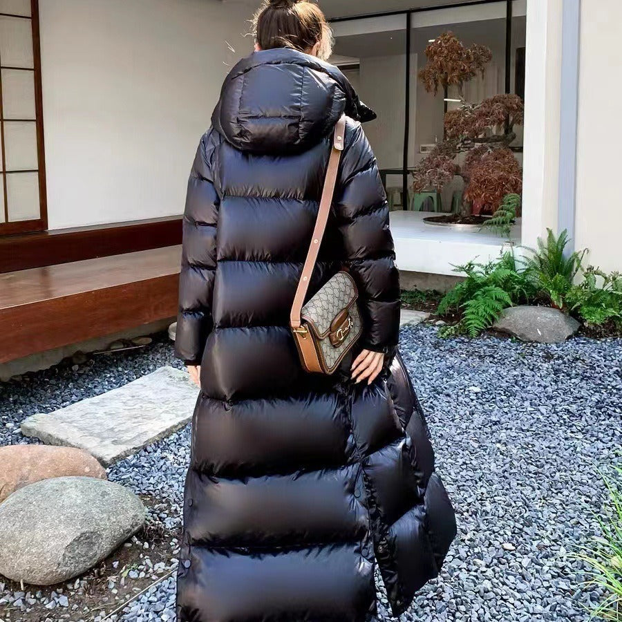 Extended Tall Thick Down Jacket Women  Leather Jacket 213.85 