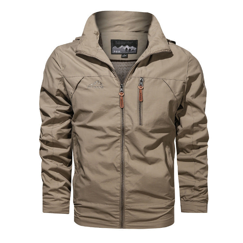 New Style Plus Size Jacket Men's Outdoor Hooded Jackets Men's Jackets  Leather Jacket  