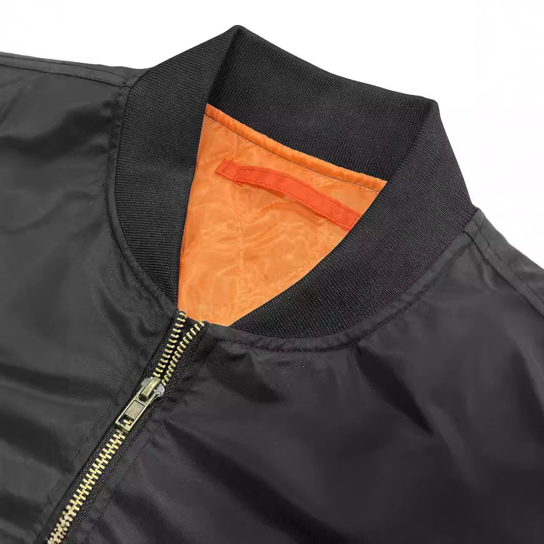 Mens Jacket New Spring Autumn Male Baseball Jackets Pilot Men Outwear Coat Zipper Men's Uniform  Leather Jacket 72.83 