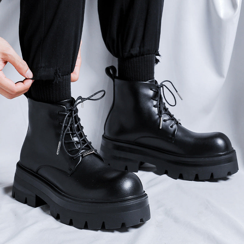 Black Working Wear Motorcycle Boots  Footwear  