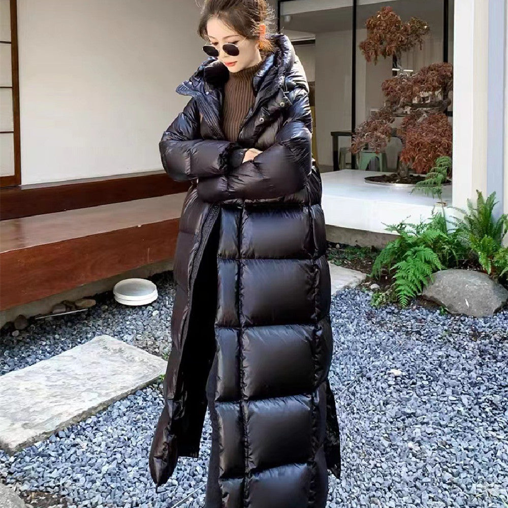 Extended Tall Thick Down Jacket Women  Leather Jacket 213.85 