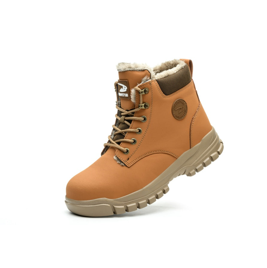 Men's Snow Boots, Steel-toed Boots, Waterproof Winter Warm Fur-lined Shoes  Footwear 70.58 