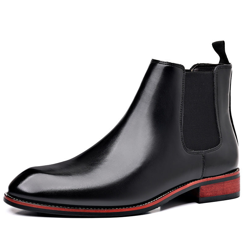 Chelsea Boots Men's Autumn Breathable Pointed Toe  Footwear 89.00 Black-46