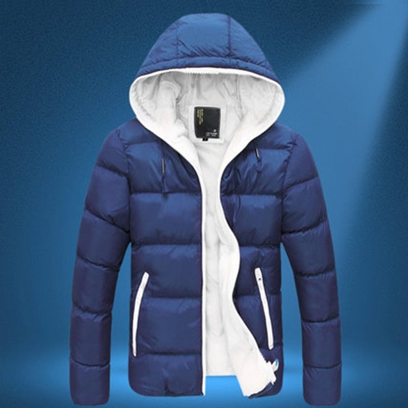 Autumn and winter men's cotton jacket  Leather Jacket 55.00 Navy-Blue-XXXL