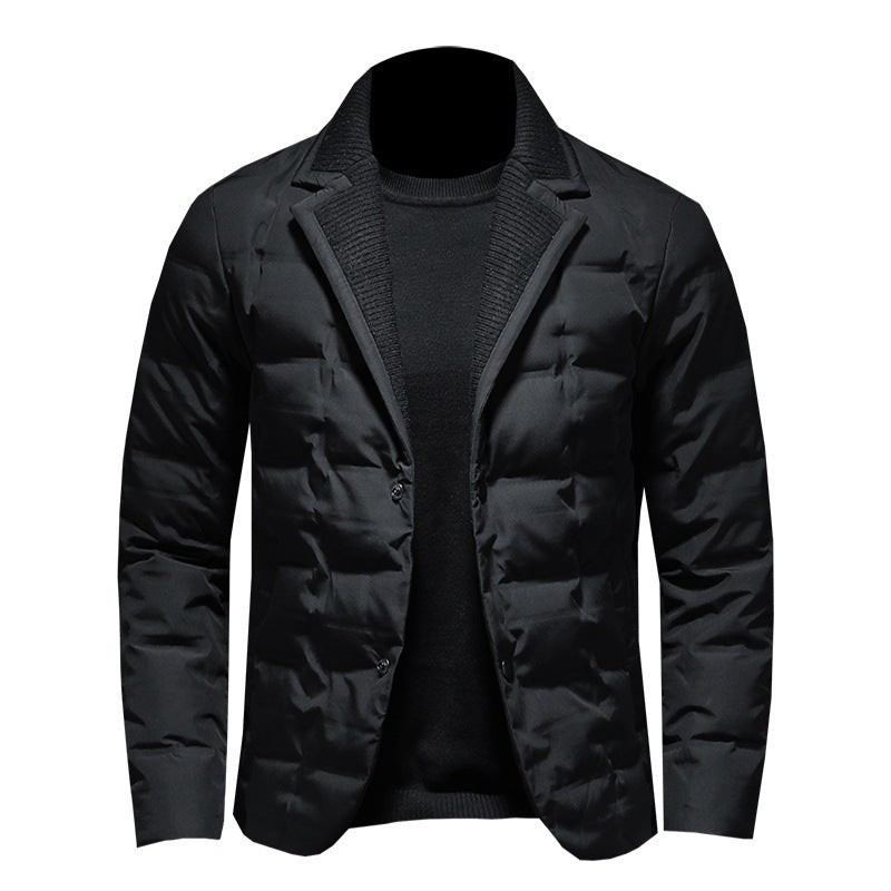 Winter Down Jacket Thick Warm Jacket Men  Leather Jacket 220.06 