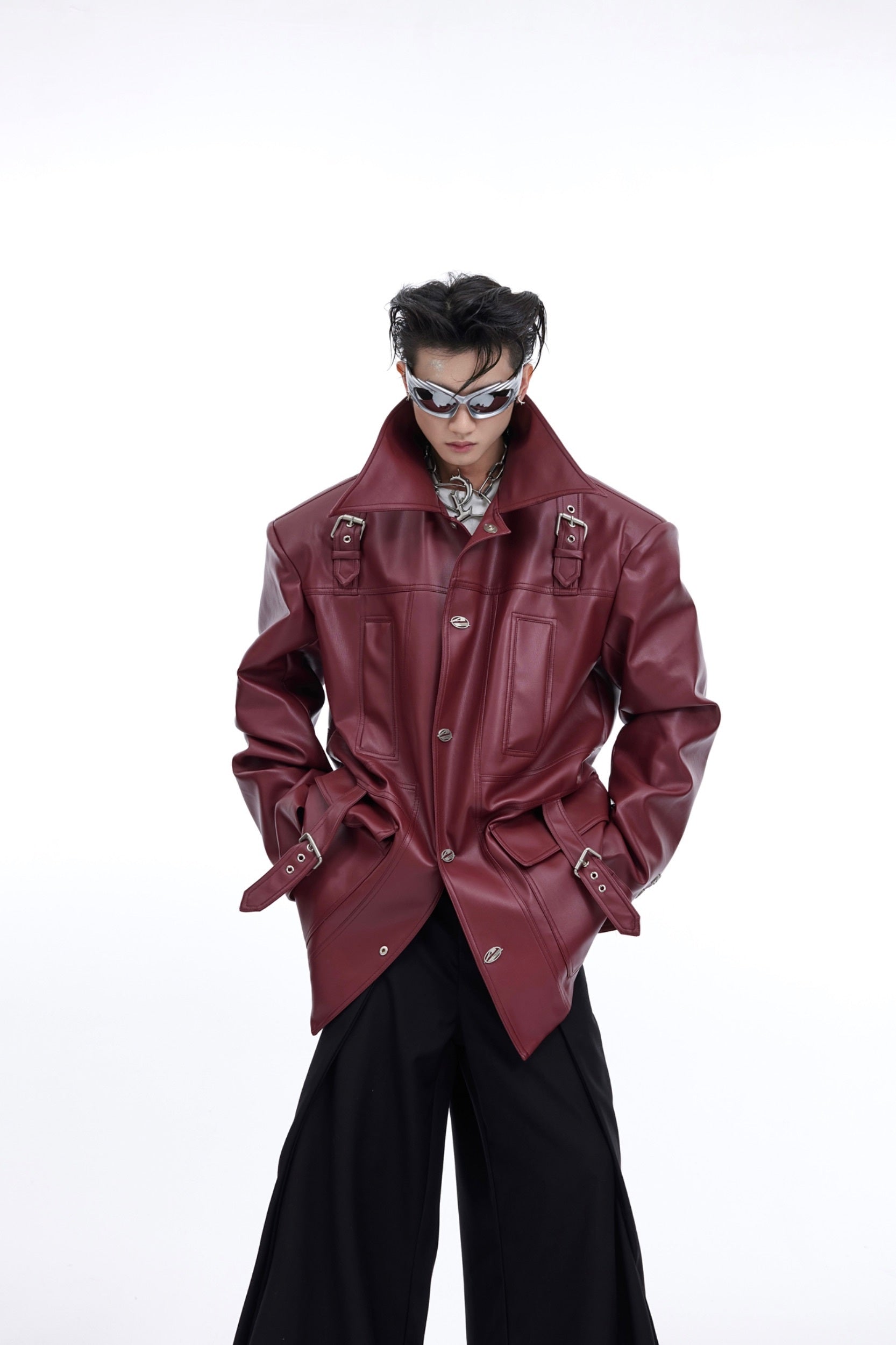 Design Red Jacket For Men  Leather Jacket 303.91 