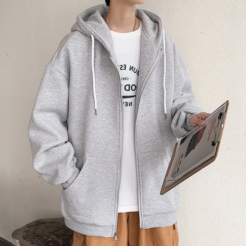 Mens Jackets Hooded Coats Casual Zipper  Leather Jacket  