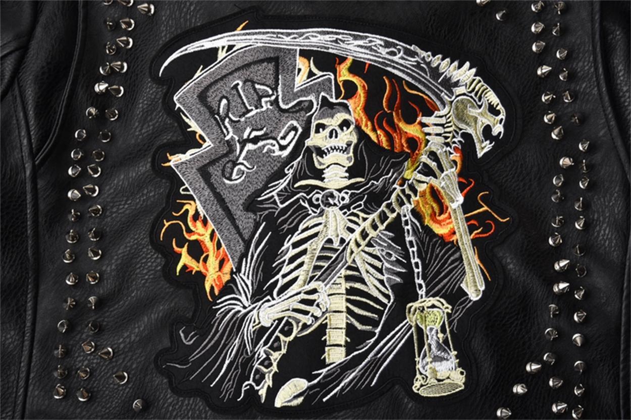 Rock Heavy Studs Stylish Punk Jacket  Leather Jacket 323.80 