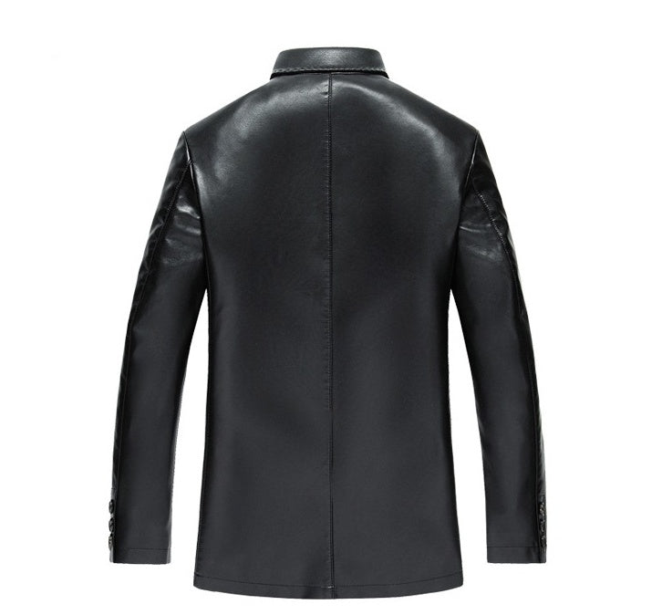 Middle Aged And Elderly Fathers Wear Loose Casual Leather Jackets  Leather Jacket 77.00 