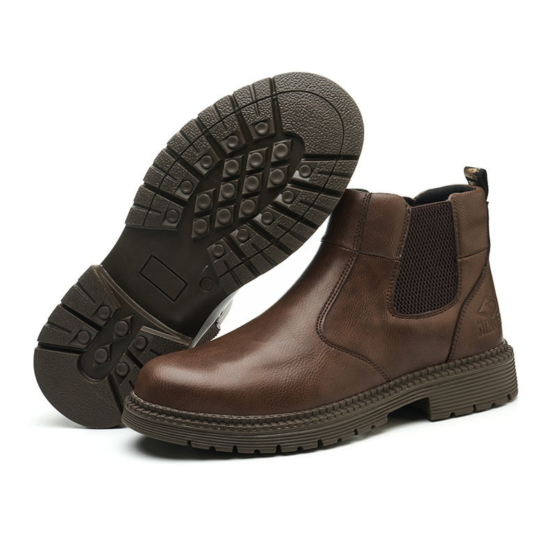 Men's High-top Labor Protection Shoes  Footwear 71.00 Khaki-46