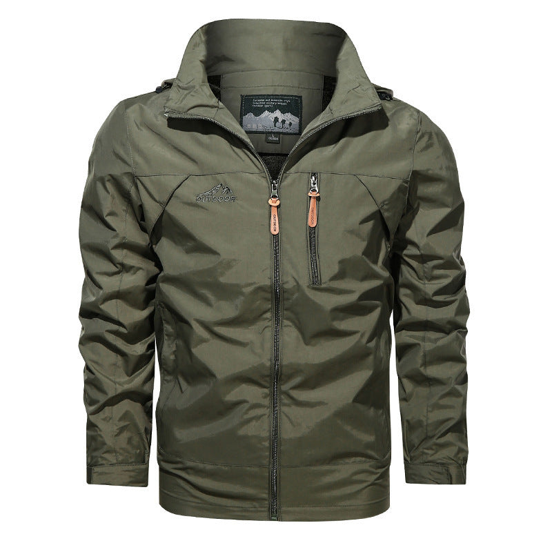 New Style Plus Size Jacket Men's Outdoor Hooded Jackets Men's Jackets  Leather Jacket  