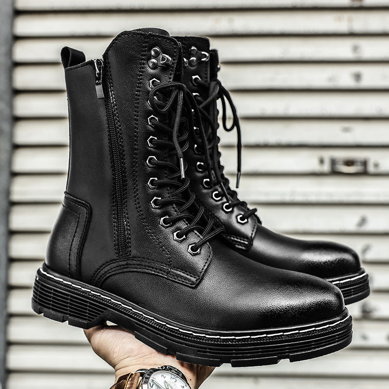 Autumn And Winter Plus Size Men's Long High-top Martin Boots  Footwear  