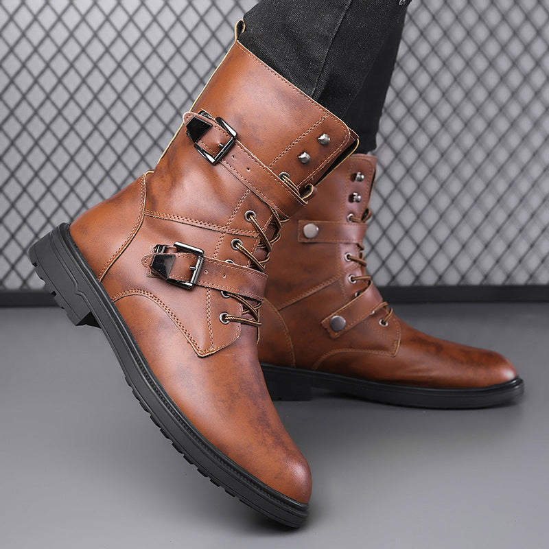 Plus Size Retro Wide Last Toe Holder Denim Style  Footwear 92.00 Brown-Leather-Lining-48