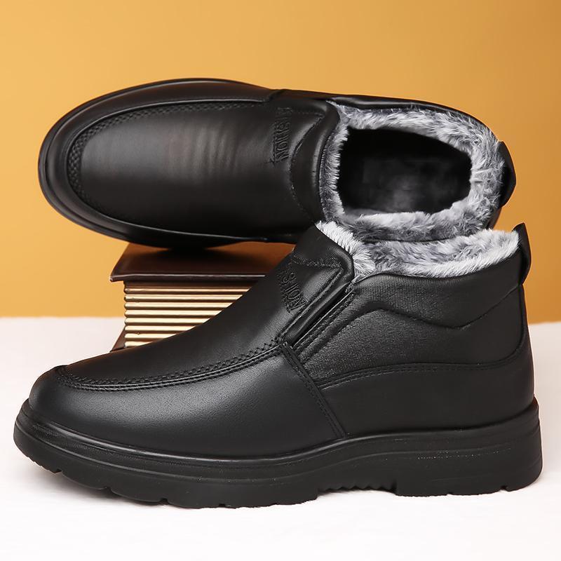 Winter Middle-aged And Elderly Thickened Non-slip Waterproof Fleece-lined Cotton Shoes  Footwear 56.00 
