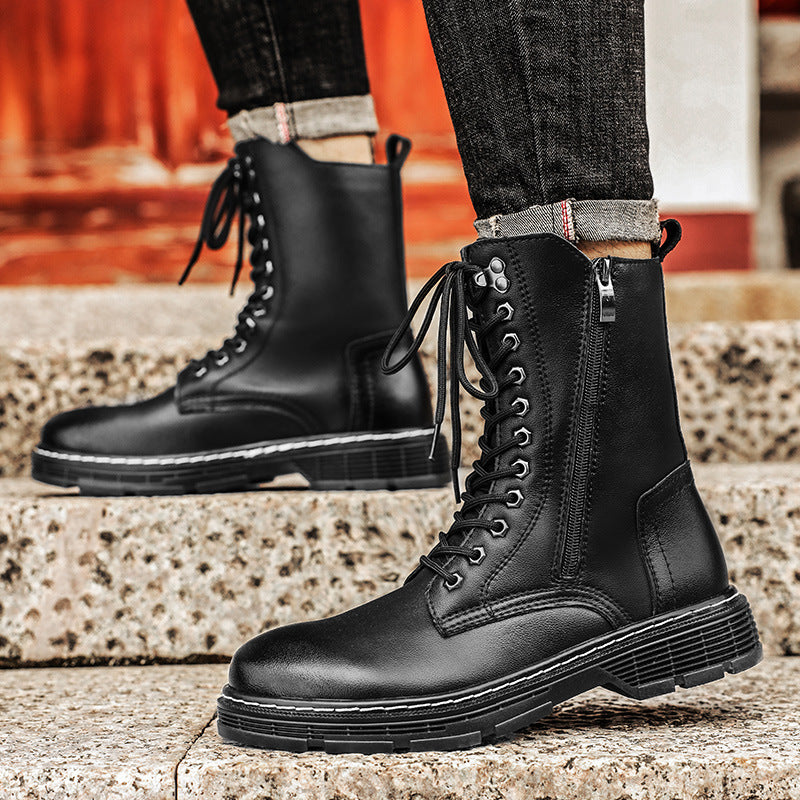 Autumn And Winter Plus Size Men's Long High-top Martin Boots  Footwear  