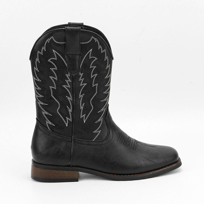 Western Denim Square Toe Motorcycle Men's Boots  Footwear  
