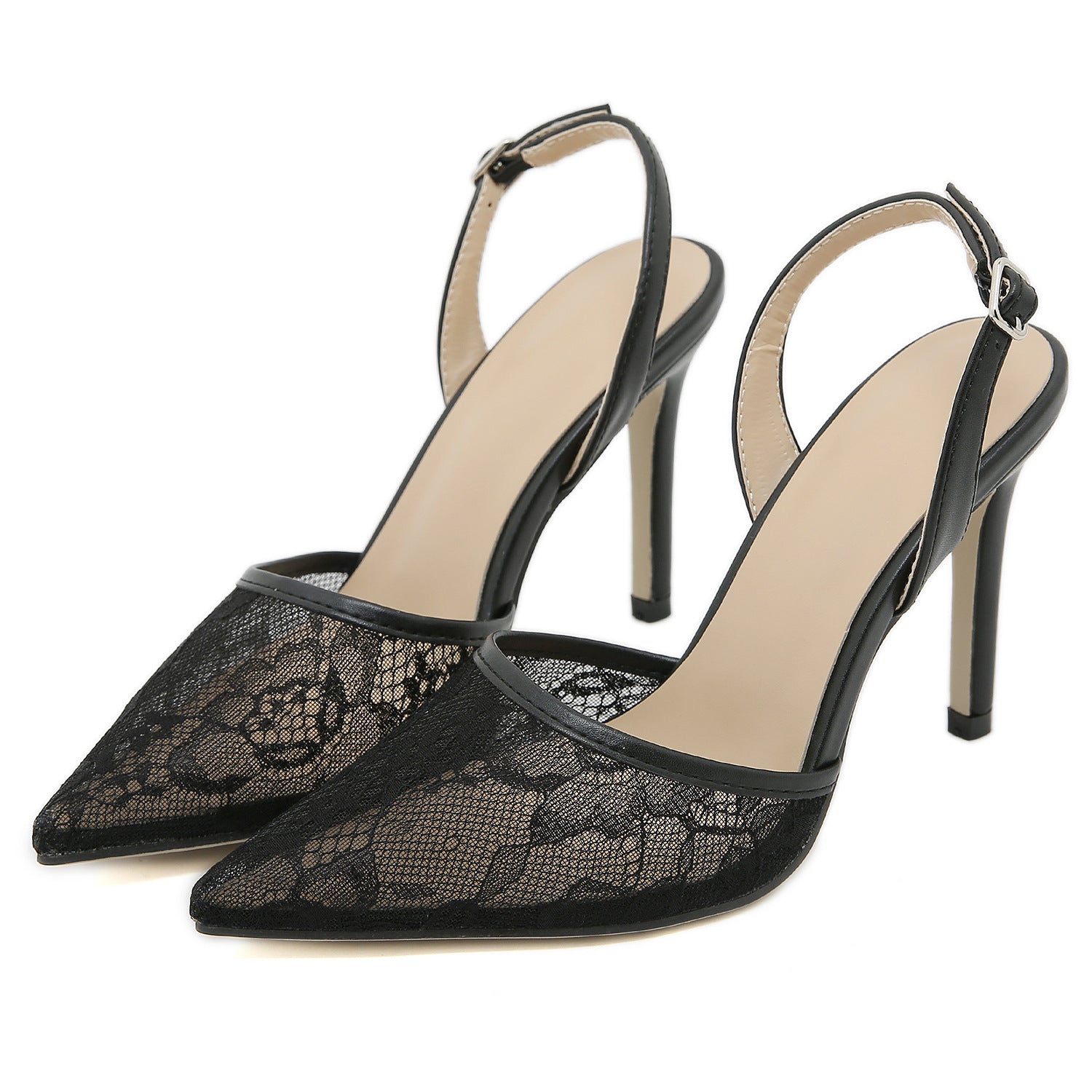 Women's French Lace Wedding Party High Heels