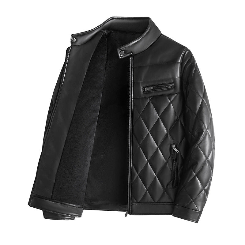 Men's Leather Jackets Thick Casual Men  Leather Jacket 83.46 