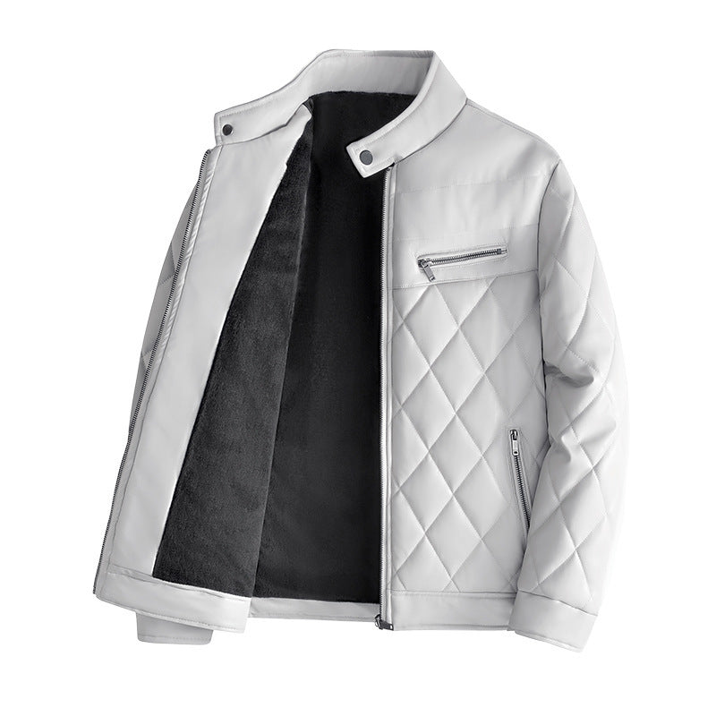 Men's Leather Jackets Thick Casual Men  Leather Jacket 83.46 