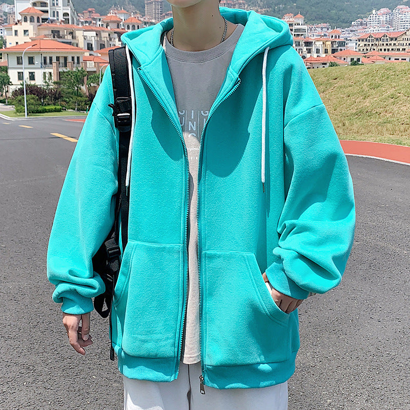 Mens Jackets Hooded Coats Casual Zipper  Leather Jacket  