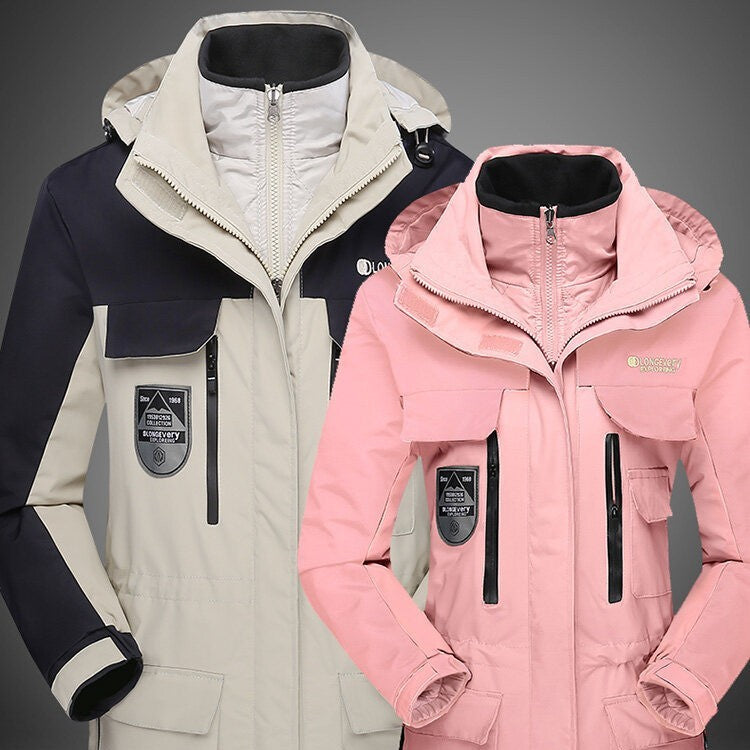 Three In One Jacket With Two Detachable Jackets  Leather Jacket  